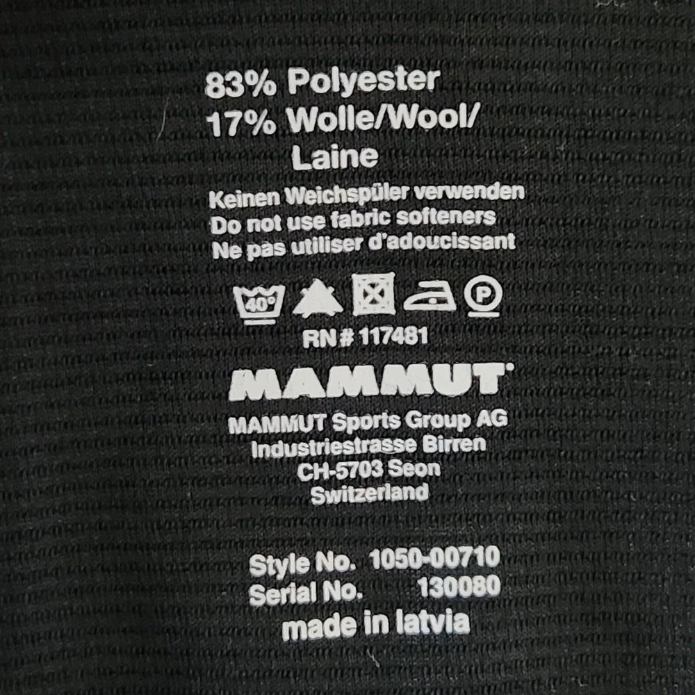 Mammut measurements chest